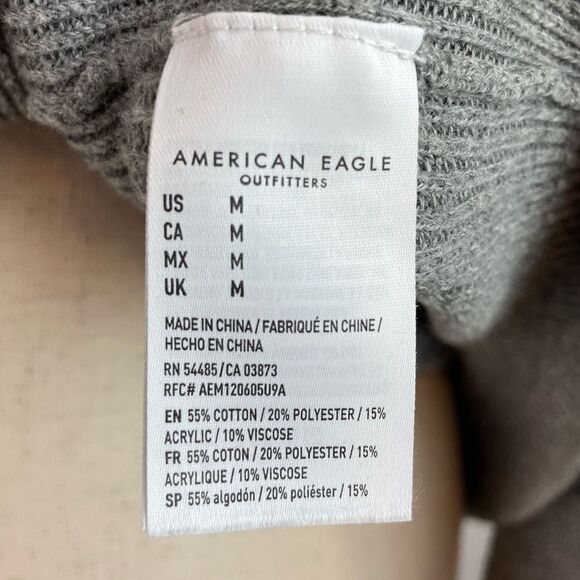 American Eagle Half Button Down Light Sweater Top Size M EUC - Picture 6 of 6